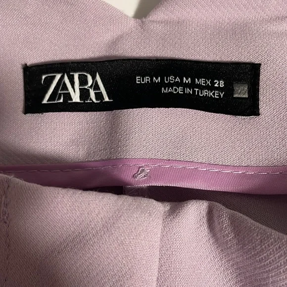 ZARA Women’s Lilac High-Waisted Pants M EUC - Picture 12 of 13